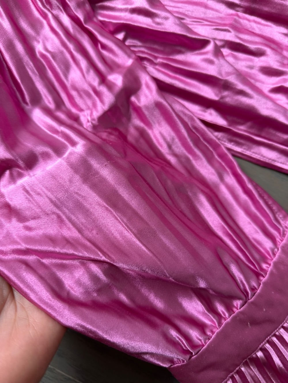 L'IDEE Renaissance Split Gown Halter Pleated Pink Satin Maxi Dress AU 10 / US 6 - Picture 6 of 11